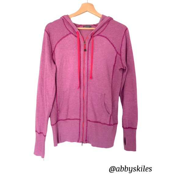 Eddie Bauer Duel Zip Up Hoodie Long Sleeves With Thumb Holes Purple Medium - Picture 1 of 5